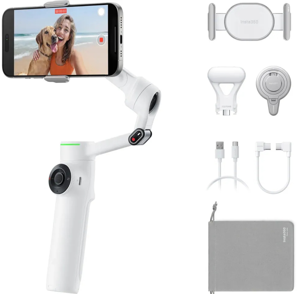 Insta360 Flow 2 Pro Creator Bundle Blanc 6970357859221 – Prix