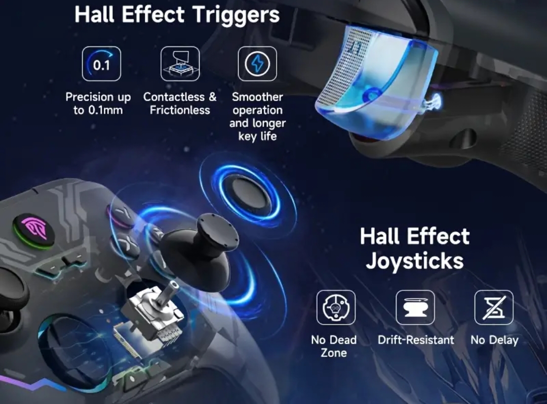 Manette sans fil EasySMX X15 RGB Hall Effect pour PC Switch Android Steam – Prix