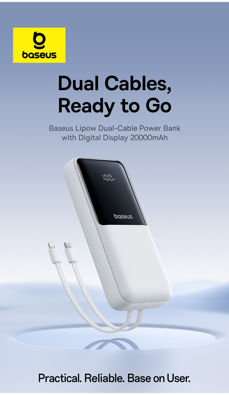 Baseus Powerbank Lipow 20000mAh 22.5W | Prix