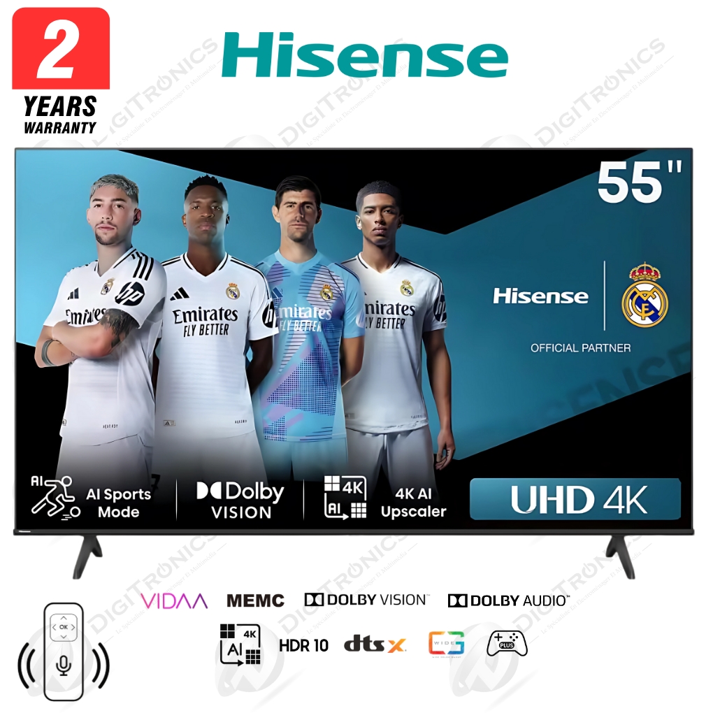 Hisense 55 SMART TV 4K Ultra HD - Série A6NT - DTS Virtual X - VIDAA Smart OS - 55A6N