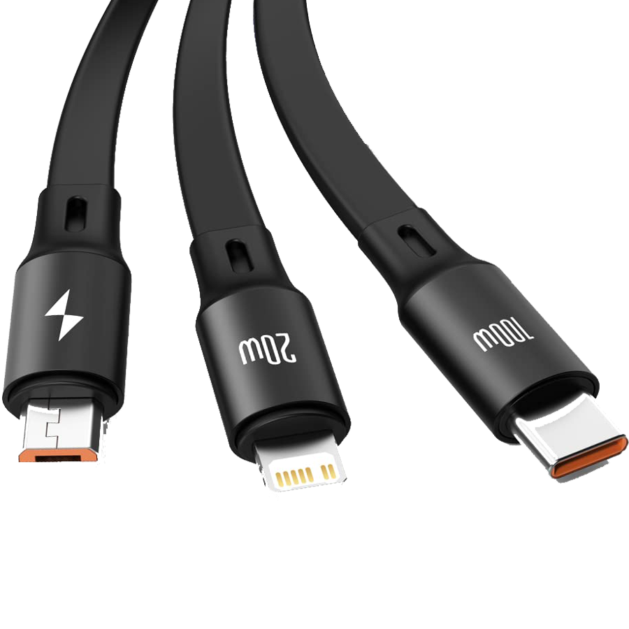 Baseus Câble Bright Mirror 3 USB 3-en-1 100W – Prix