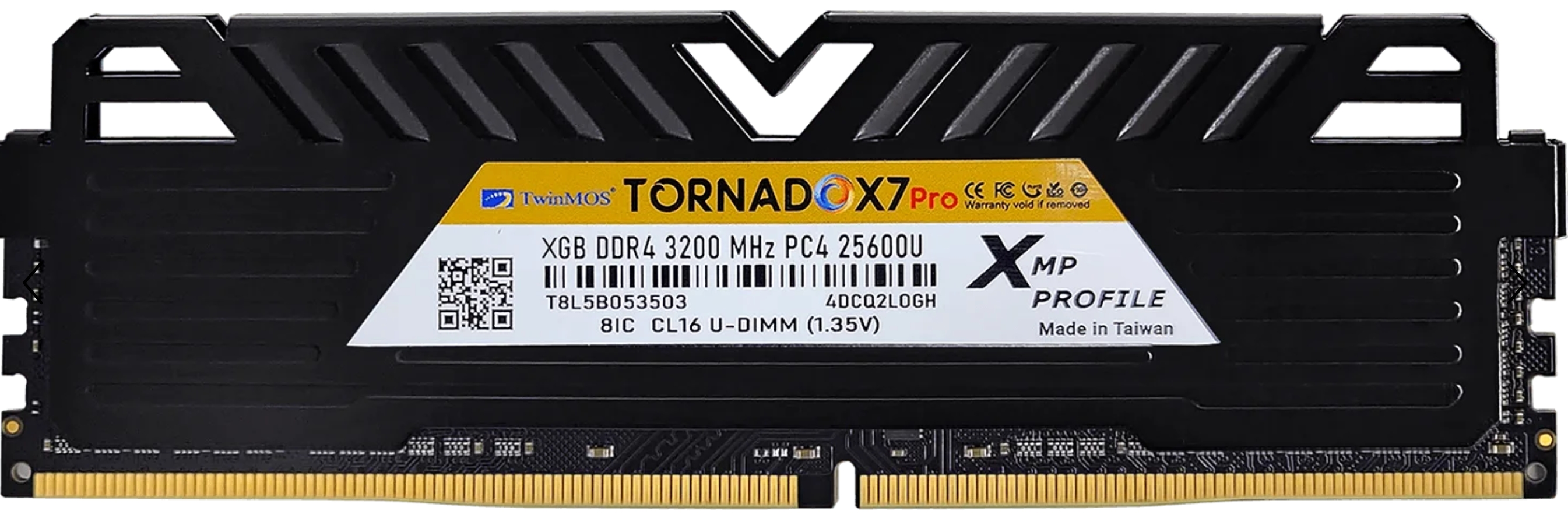TwinMOS TornadoX7 Pro U-DIMM 16GB DDR4 3200 MHz CL16 6291104608153 – Prix