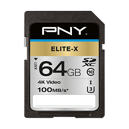 Carte Memoire PNY Elite-X 64Go SDXC 751492625584 – Prix