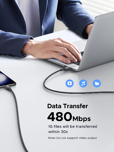 UGREEN USB-C to USB-C PD Fast Charging braide Cable 60w 3A Max 1m | PRIX