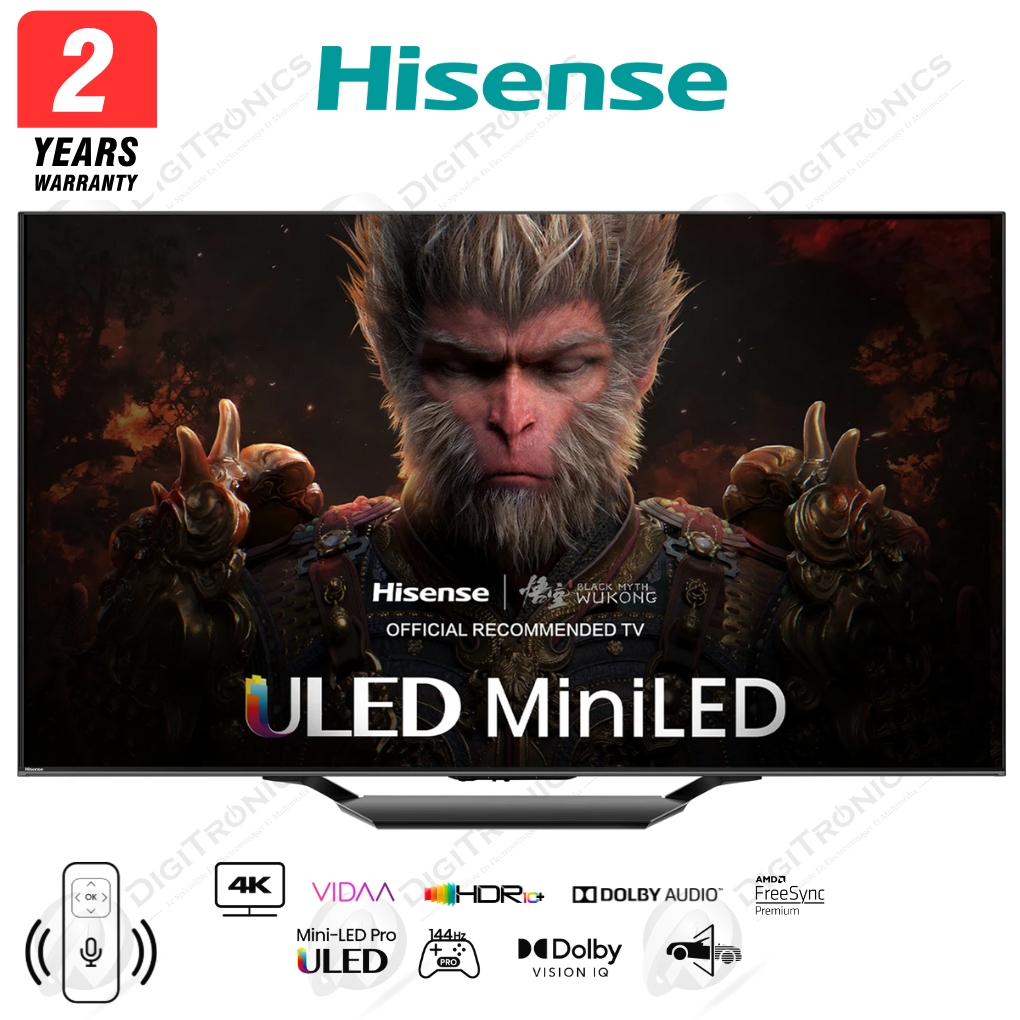 Hisense 55 SMART TV Mini-LED ULED 4K - VIDAA Smart OS - Dolby Atmos - DTS Virtual X - 144 Hz - 55U7N