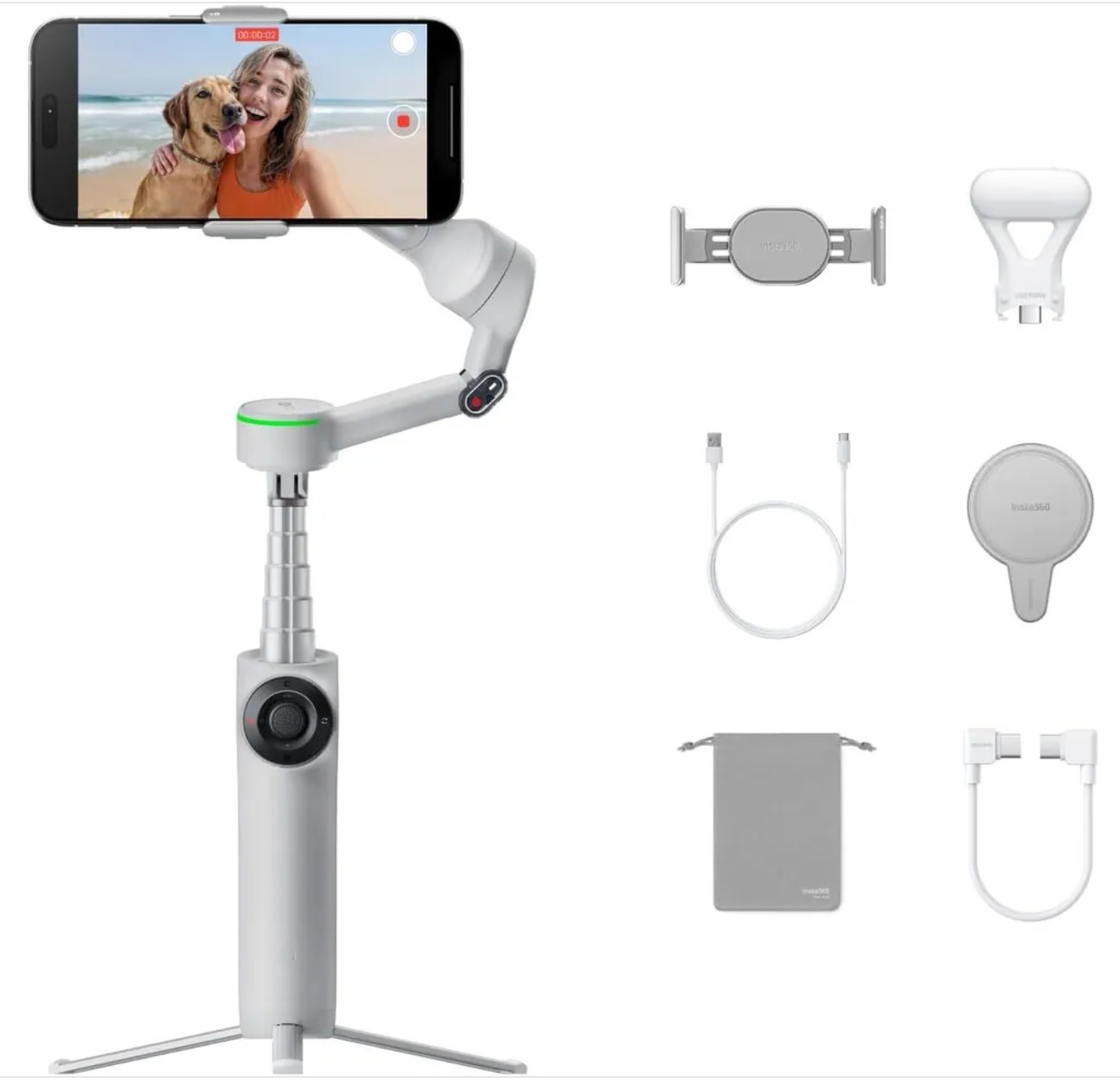 Insta360 Flow 2 Pro Creator Bundle Gris 6970357859252 – Prix