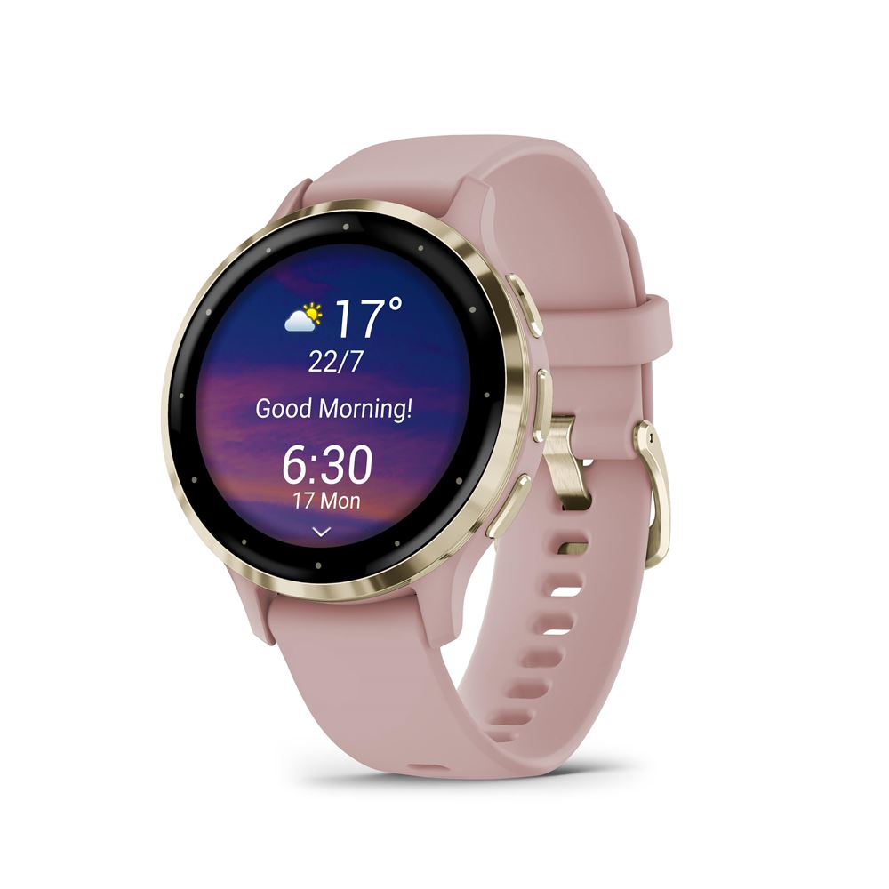 Garmin Venu 3S GPS Sport and Health Smart Watch oft Gold with Pink Strap 41 mm Case
