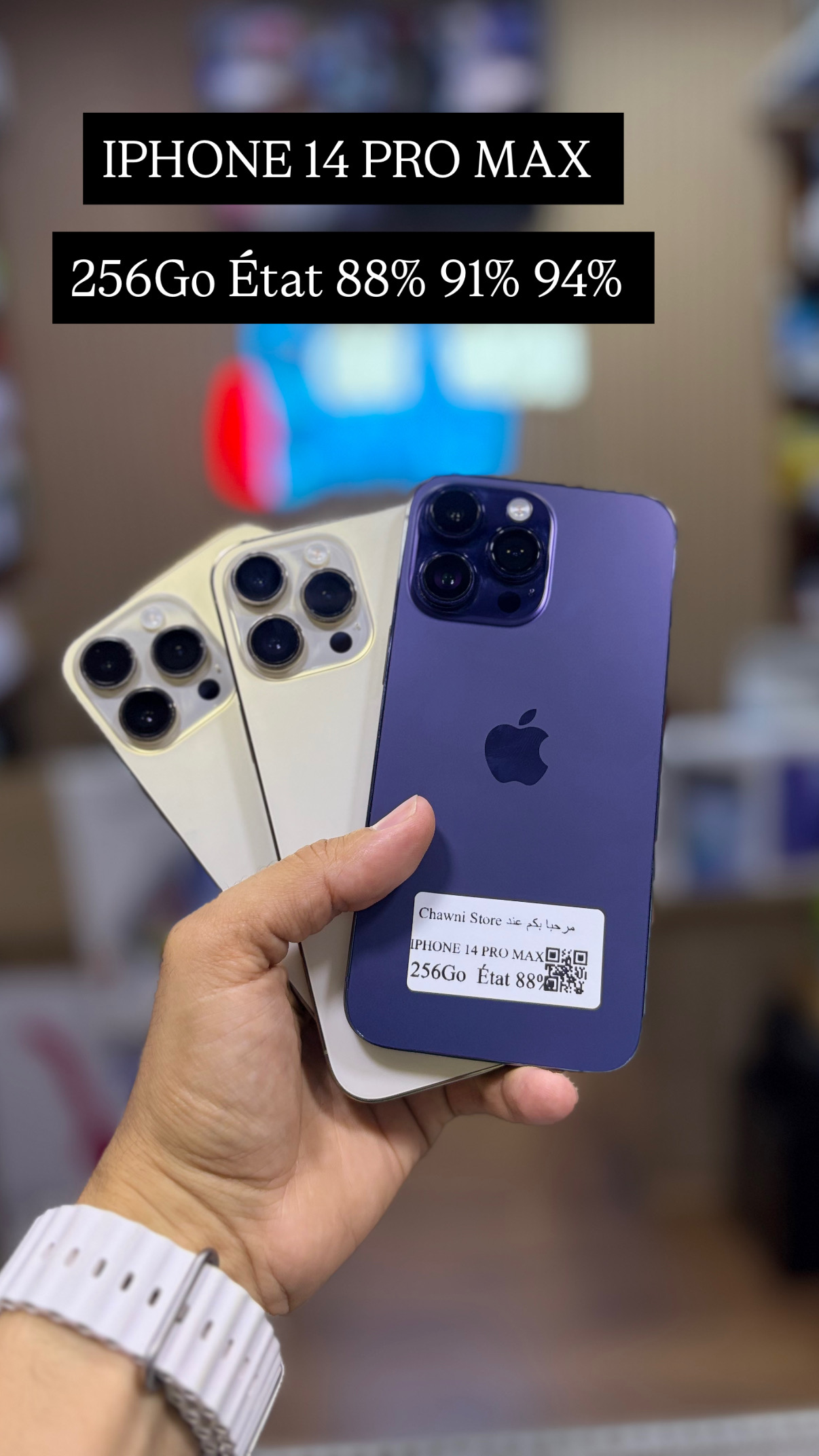 Apple iPhone 14 Pro Max, 256 Go Version Europe | Prix E-Sim|Carte Sim