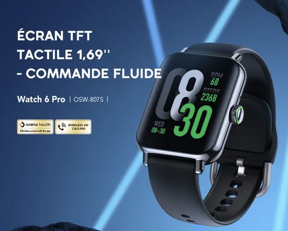 oraimo Watch 6 Pro 1.69'' Full Touch Smart Watch