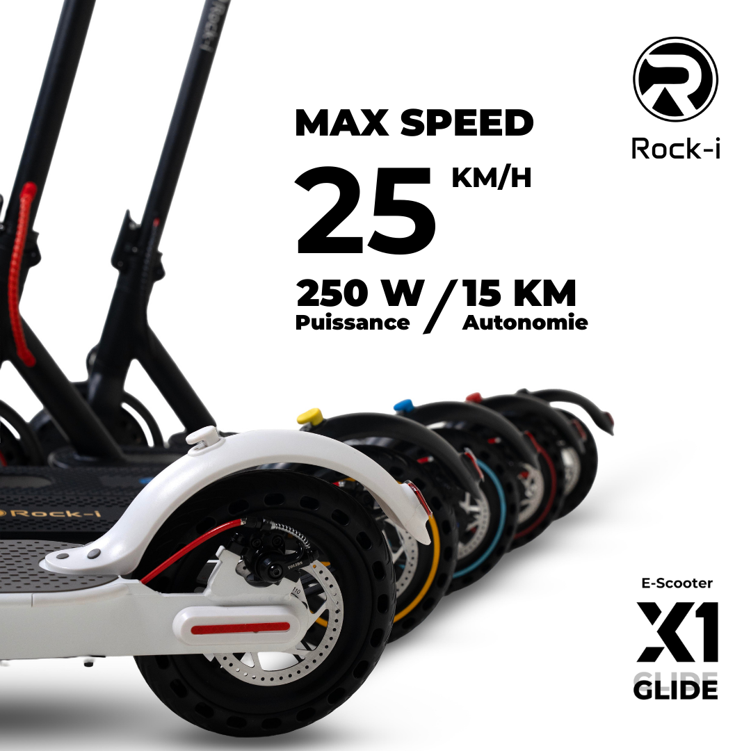 Trottinette électrique X1 GLIDE Noir Jaune | PRIX