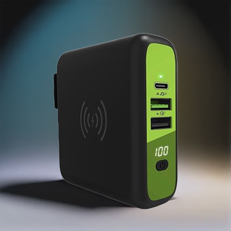 Goui Mbala Chargeur Sans Fil +Power Bank 8000 mAh Qi + Chargeur mural G-KITWIRELESS