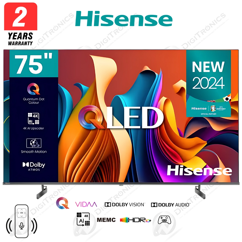 Hisense 75 SMART TV QLED 4K VIDAA - Dolby Vision™ - HDR10+ - 120V,50/60Hz - 75Q6N