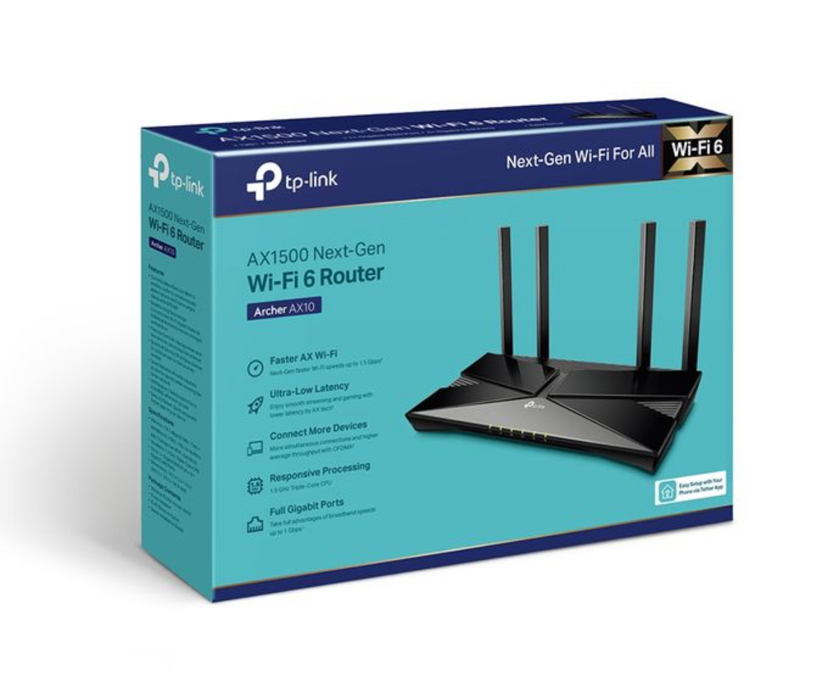 TP-Link Routeur WiFi 6 AX 1500 Mbps Bi-bande Gigabit Archer AX10 Access Point 4 ports LAN Gigabits | PRIX
