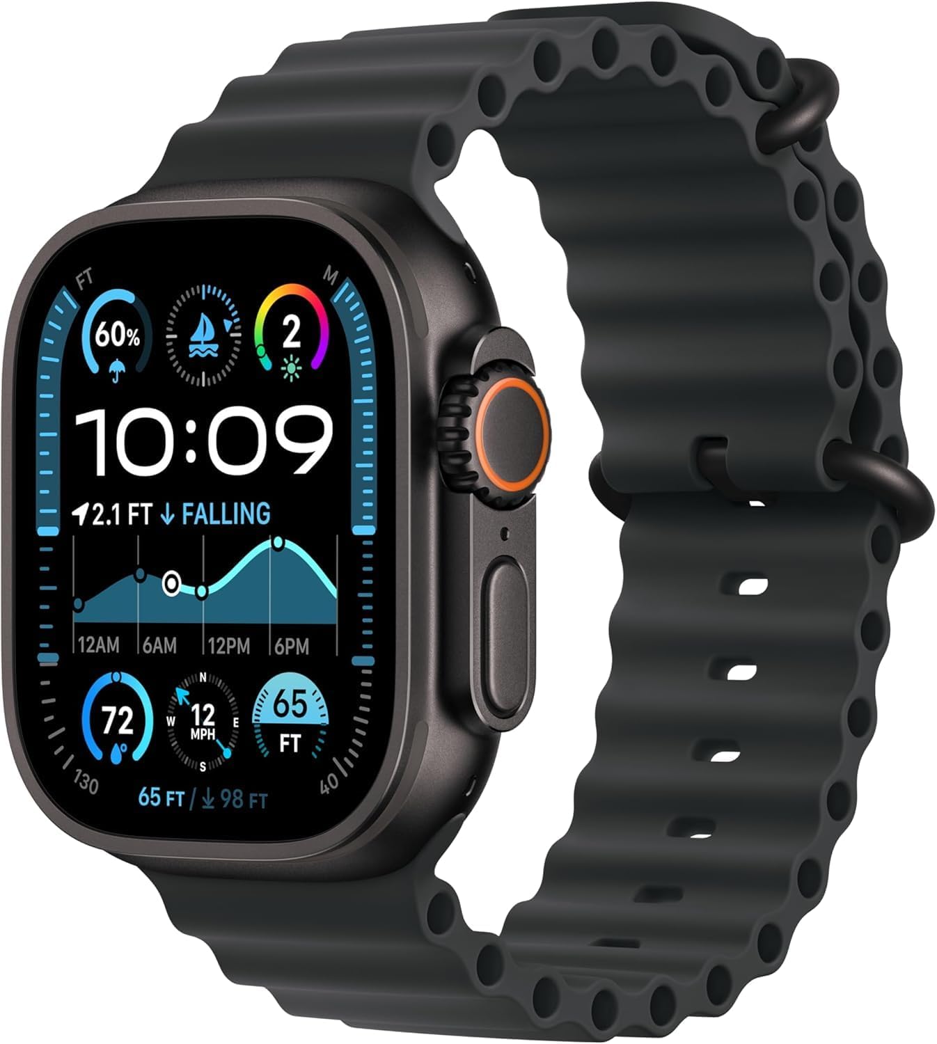 Apple Watch ultra 2 Black edition GPS + Cellular 49 mm Black Titanium Black Ocean Band | PRIX