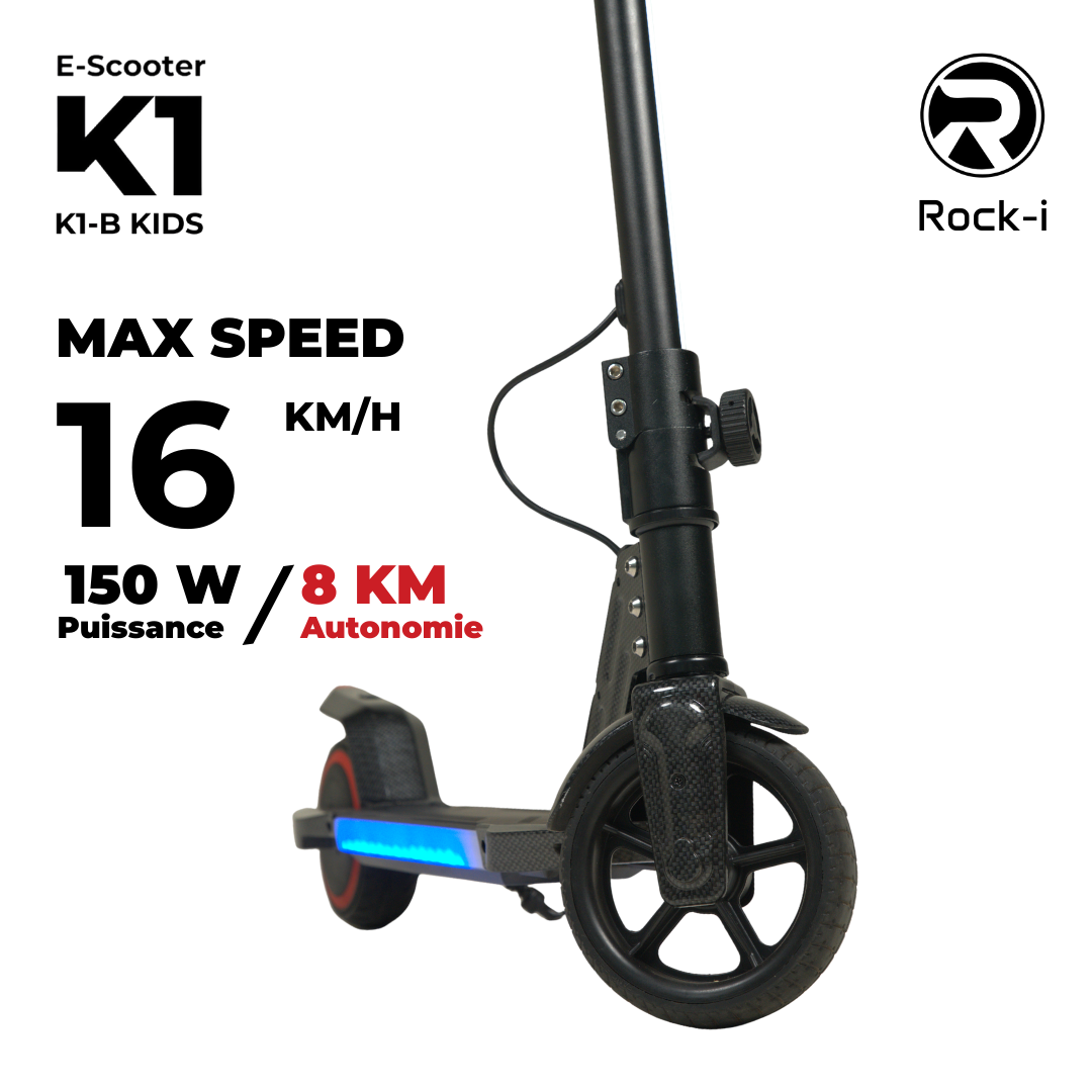 Trottinette éléctrique pour enfant K1 B Noir – Prix