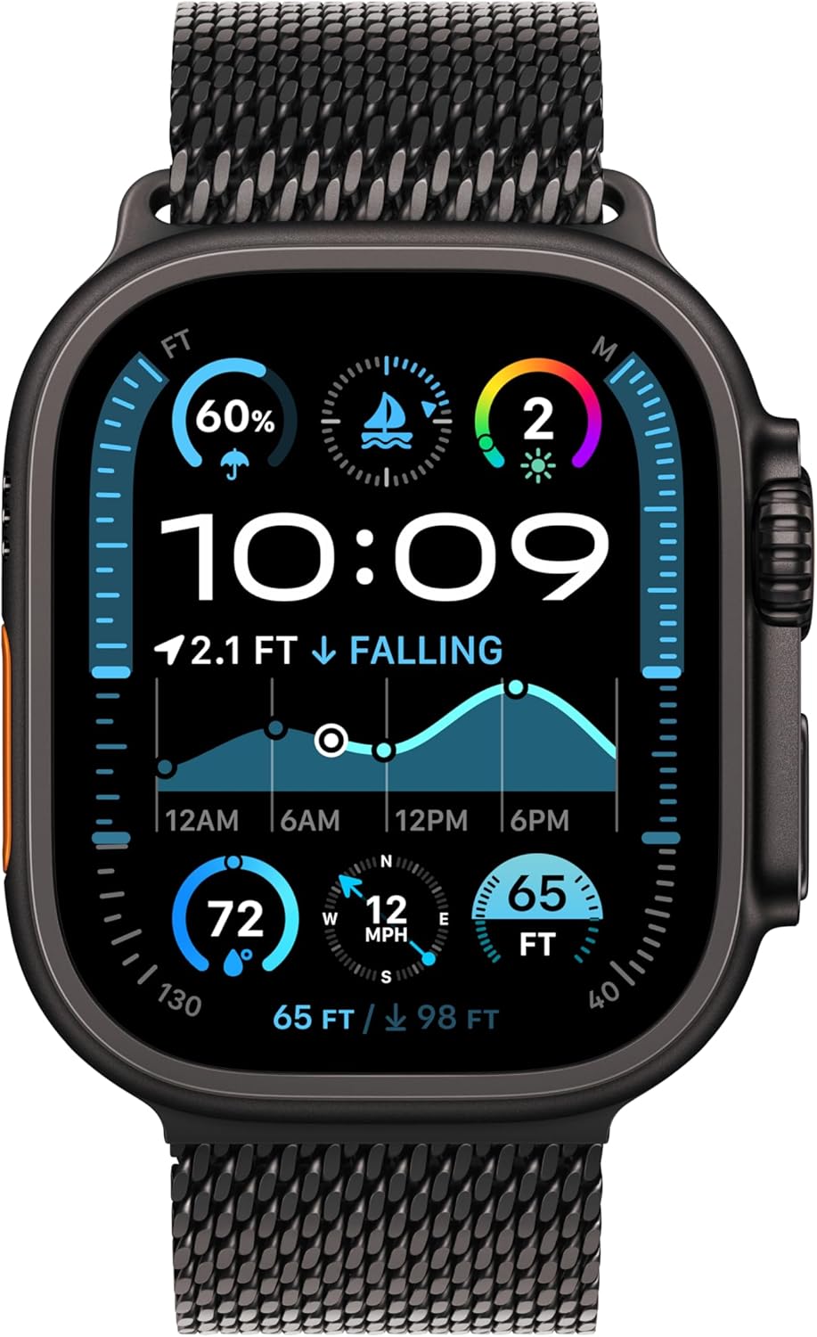 Apple Watch ultra 2 Black edition GPS + Cellular 49 mm Black Titanium Milanese Loop | PRIX