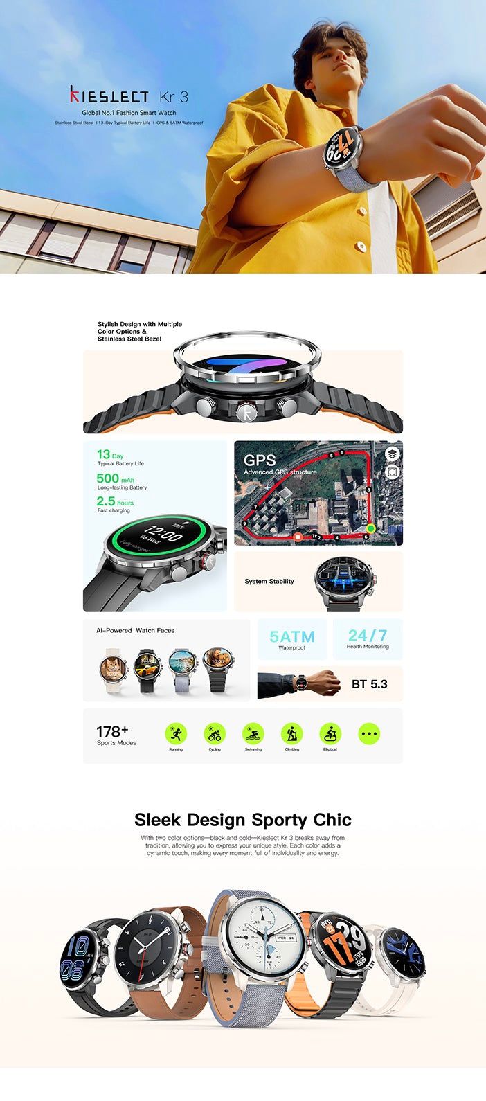 Kieslect Smart Calling Watch Kr 3 – Prix