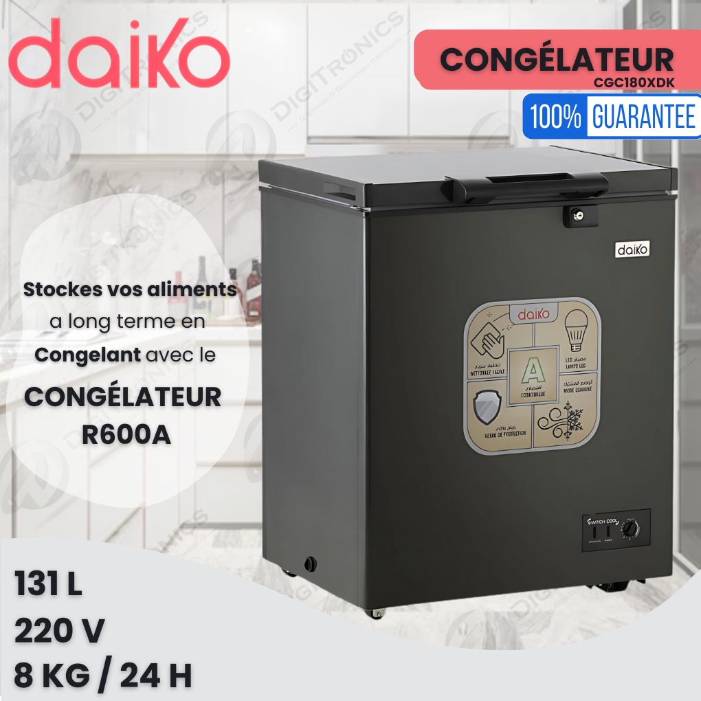 Daiko Congélateur R290 anti-bactérie 370 L - CGC460XDK