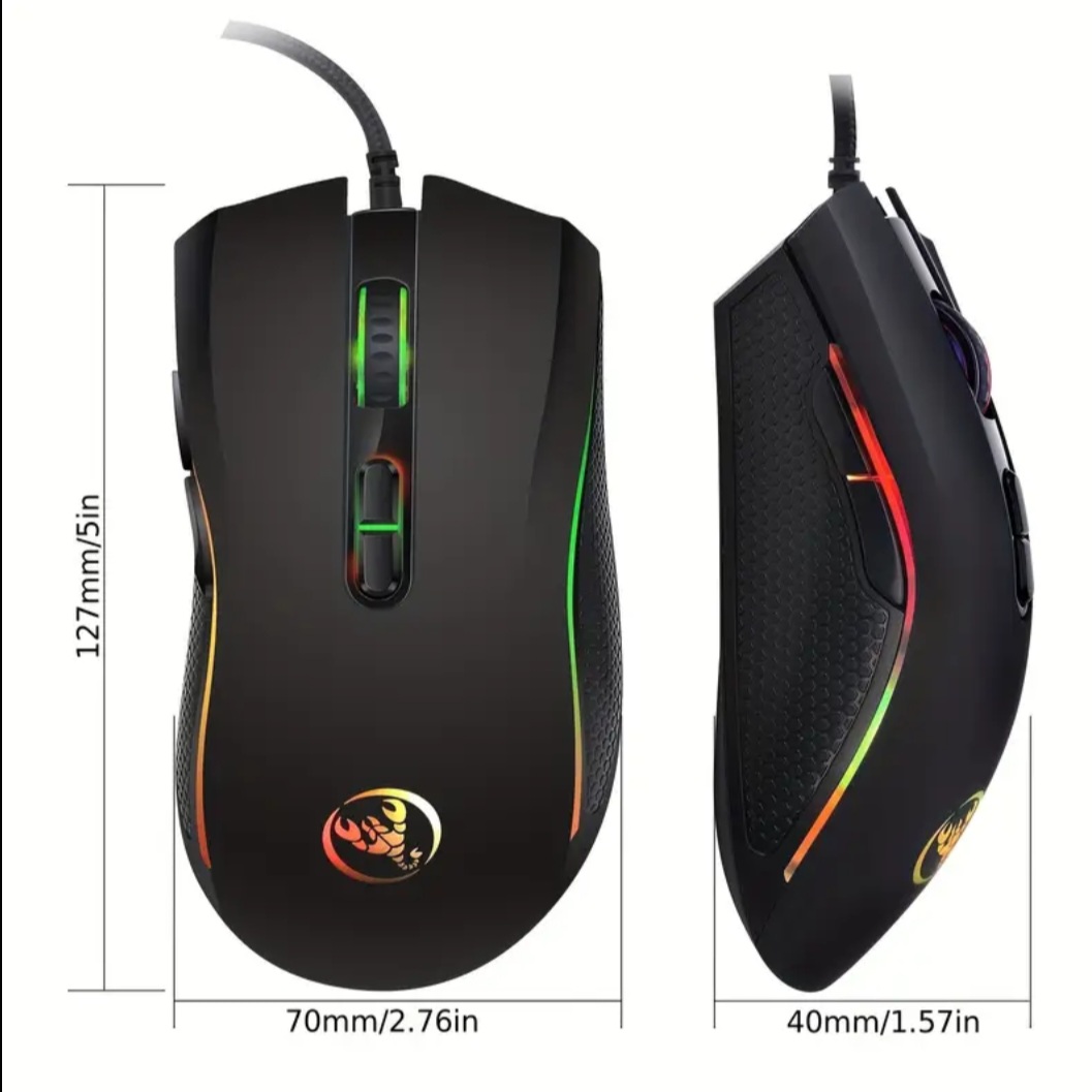 Souris Gaming RGB 3200 DPI USB Design Gaming – Prix
