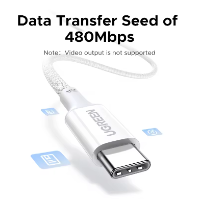 UGREEN 100W USB Type C to USB C PD Fast Charging Braid cable 5A Max 1m | PRIX