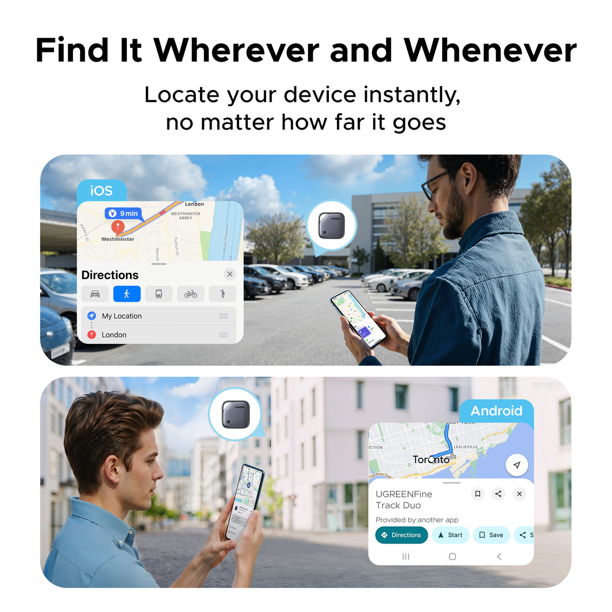 UGREEN Finder Pro (iOS & Android) Pack 4 | PRIX
