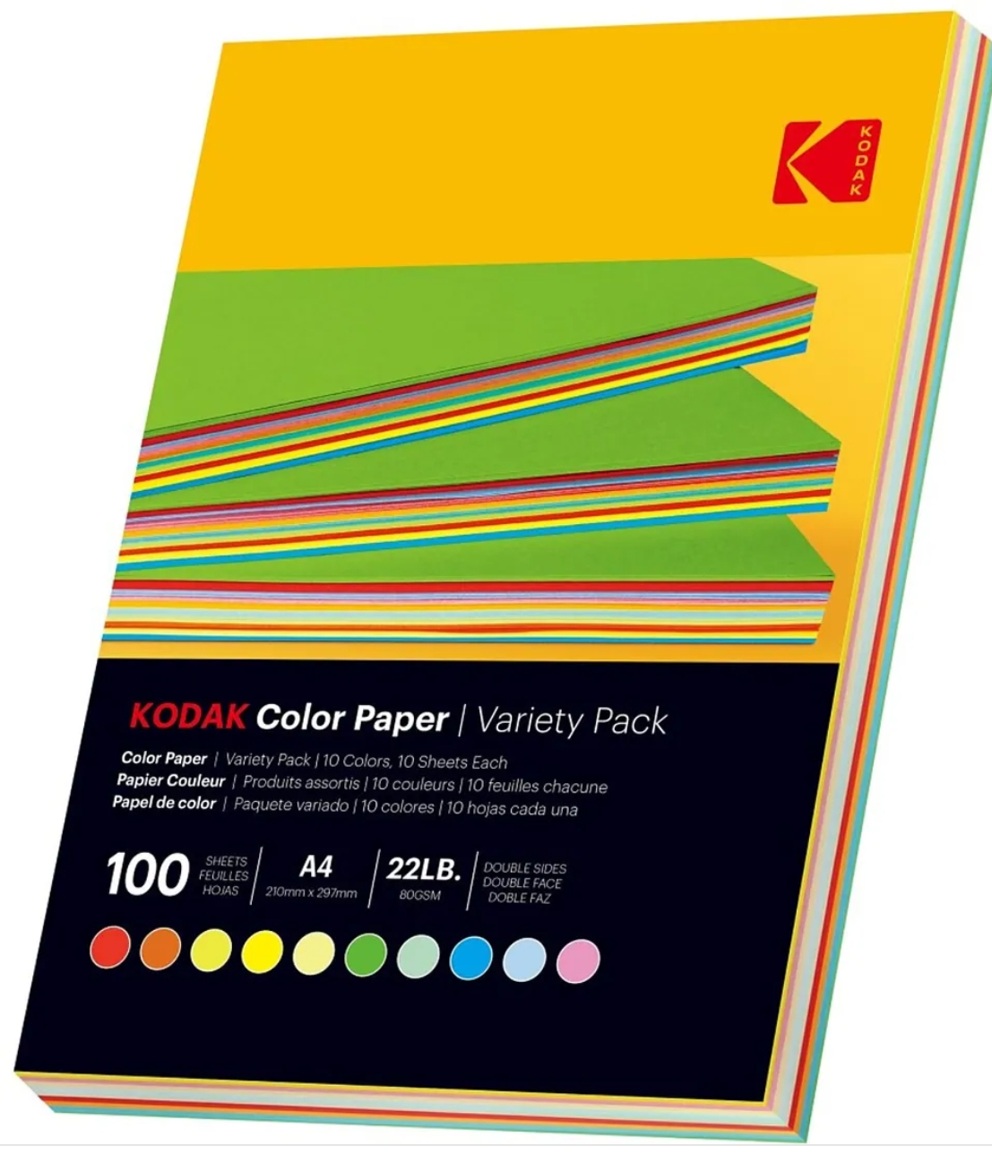 Kodak Papier Couleur Pack 100 feuille 6926798913008 – Prix