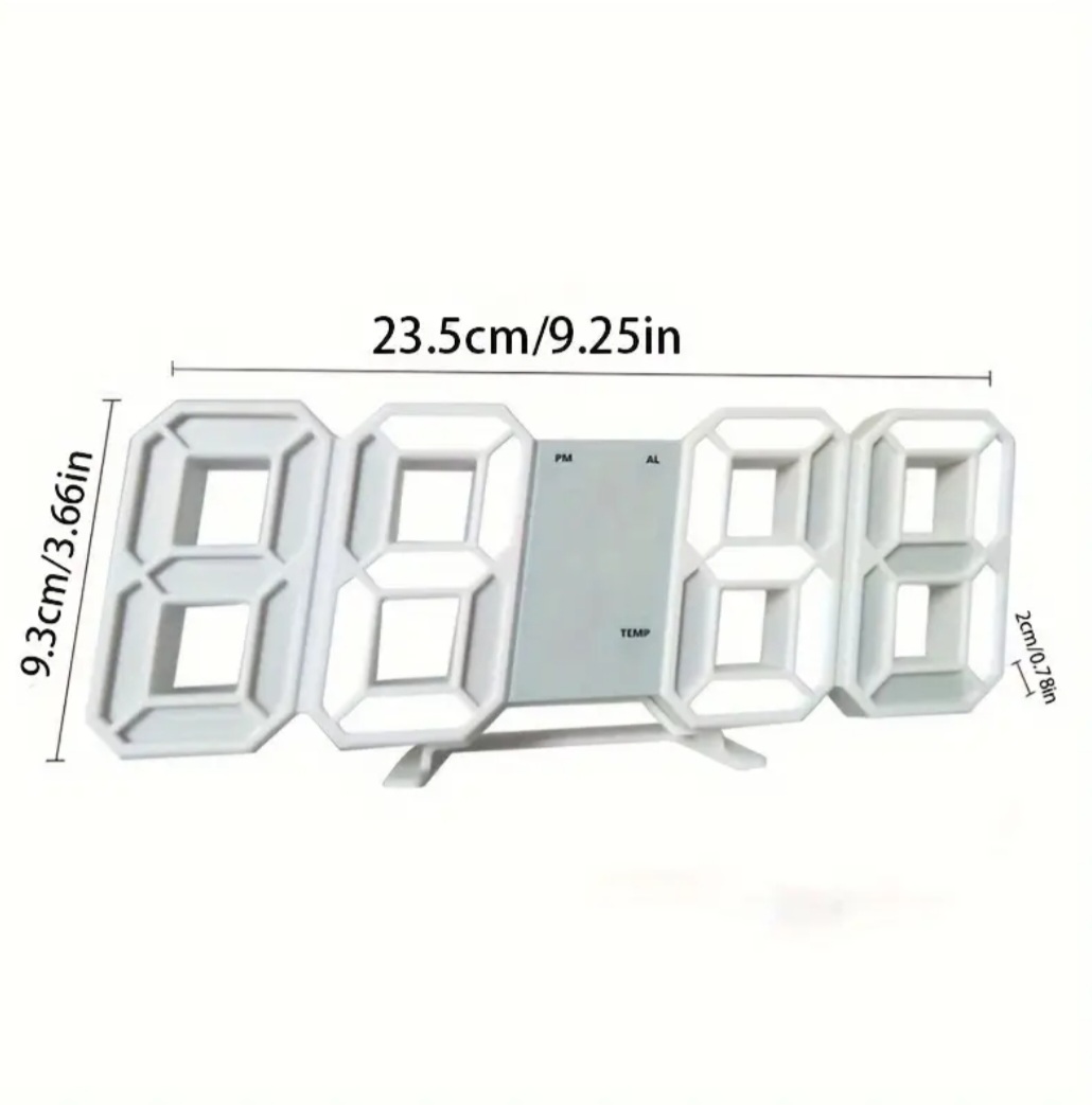 Horloge Murale Numérique LED Affichage 3D USB – Prix