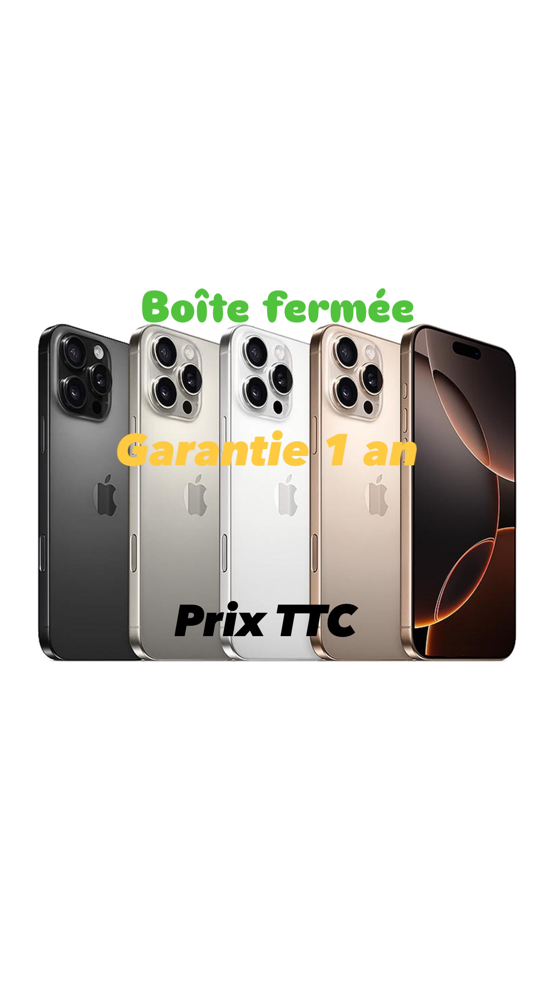 Apple Iphone 16 Pro Max 256Go 8Go RAM | PRIX Facture|Carte Sim