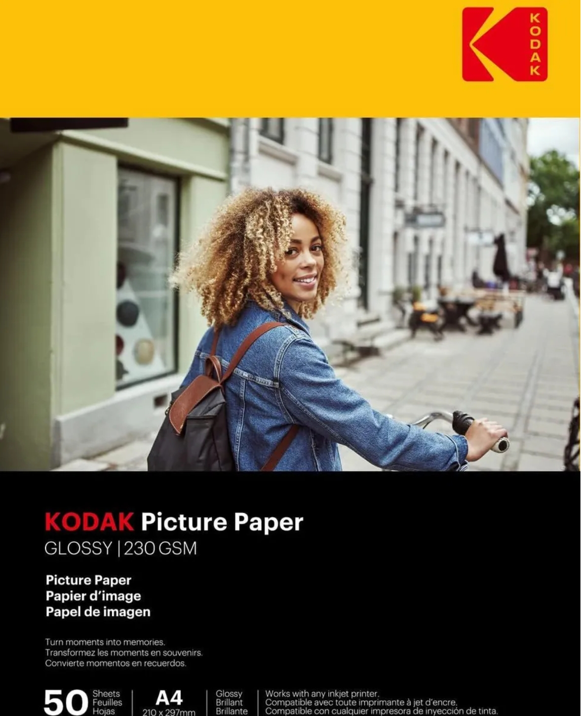 Kodak Papier Photo Brillant Pack 50 feuilles 926798912670 – Prix