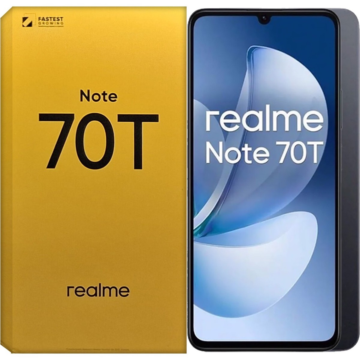 Realme Note 70T 256Go 4Go RAM 4+8Go Sans Chargeur – Prix