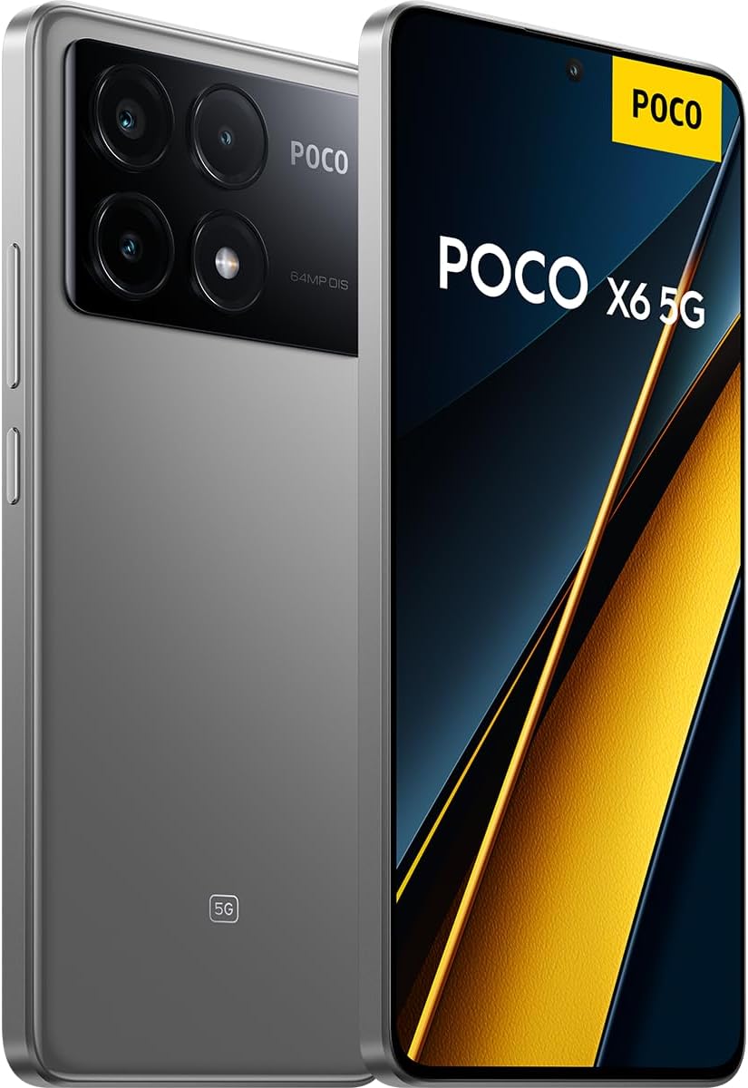 POCO X6 PRO 12 Go RAM 512Go 5G 6.67 pouces AMOLED 64MP GRIS