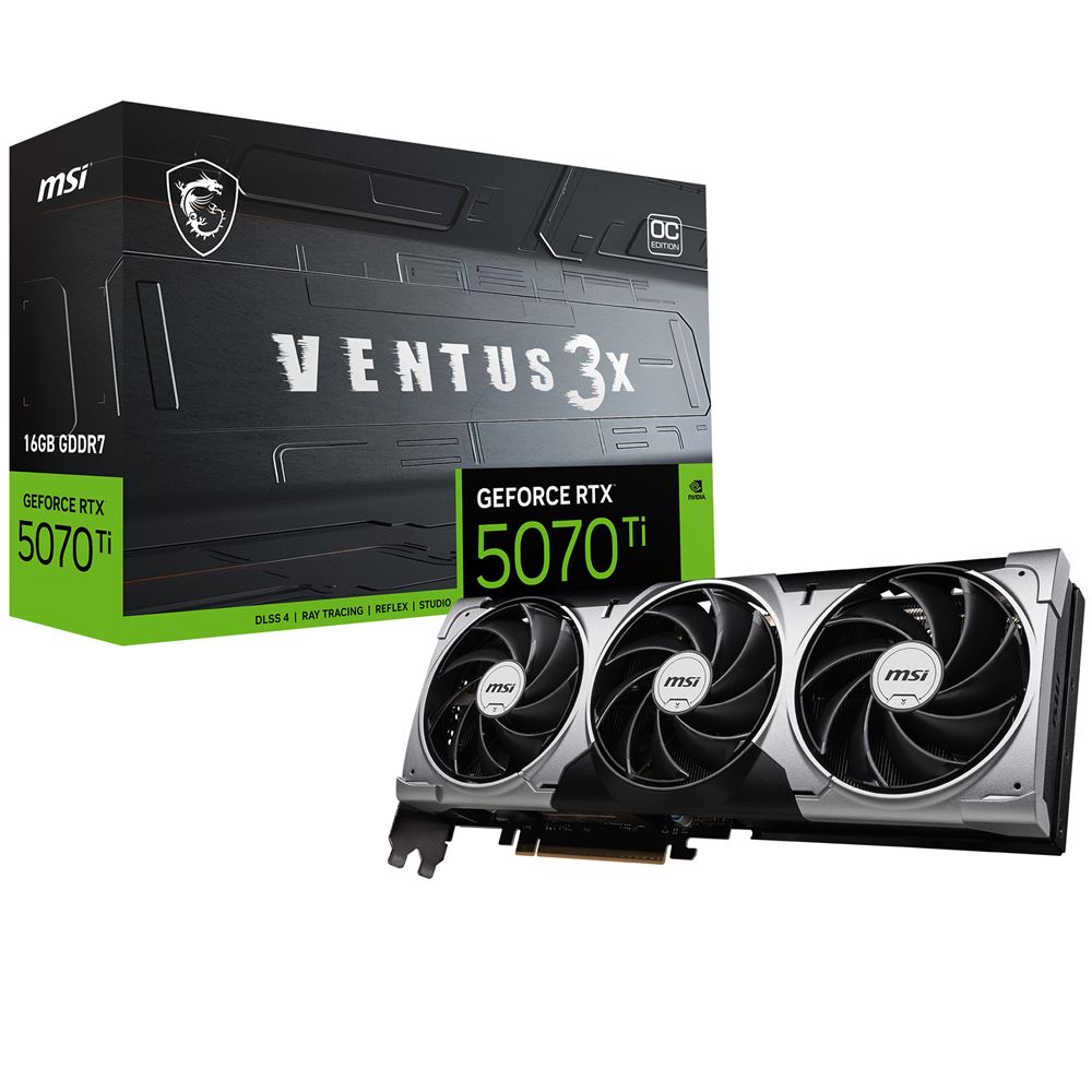 Msi GeForce RTX 5070 Ti 16Go VENTUS 3X OC 4711377301589 – Prix