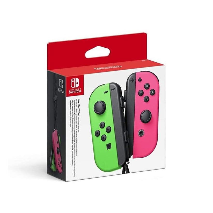 Paire de Manette Joy-Con gauche vert néon droite rose néon nintendo switch  - PRIX 