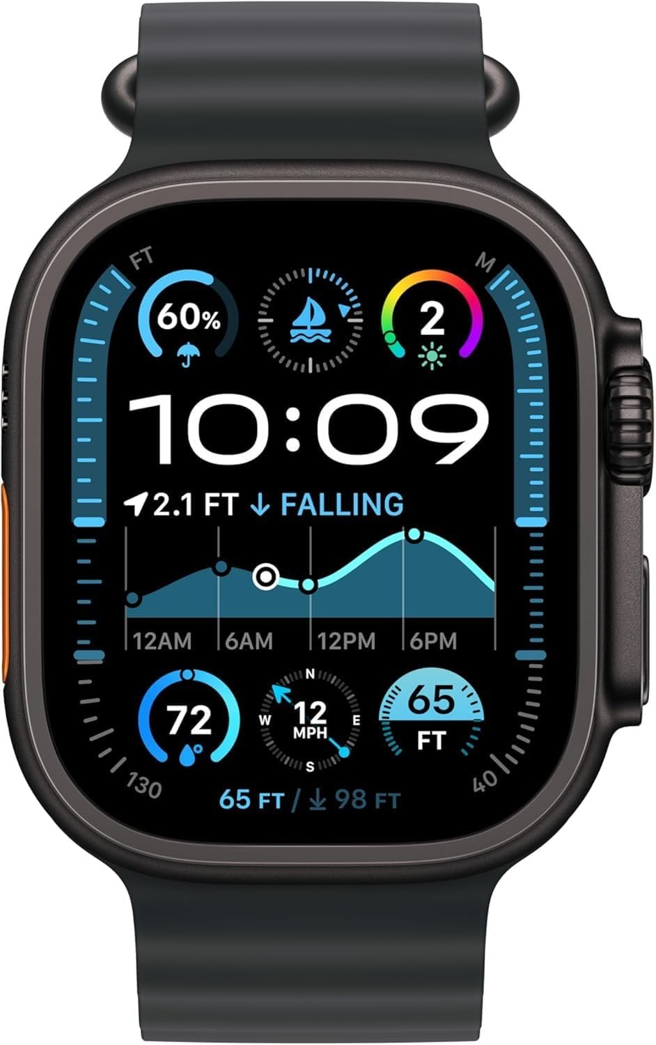 Apple Watch ultra 2 Black edition GPS + Cellular 49 mm Black Titanium Black Ocean Band | PRIX
