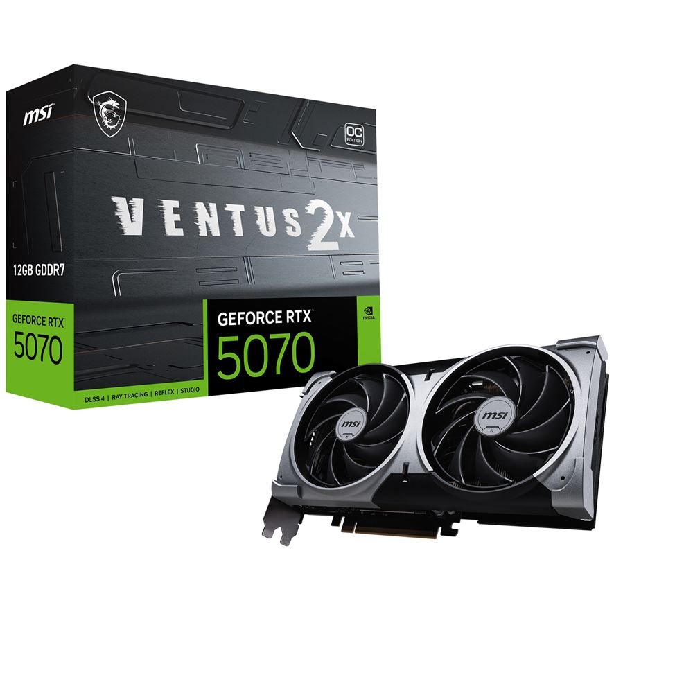 MSI Nvidia GeForce RTX 5070 12G VENTUS 2X OC 4711377308229 – Prix