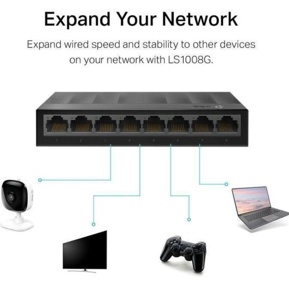 Switch de bureau Switch de bureau TP-Link LS1008G à 8 ports Gigabit à 8 ports Gigabit | PRIX