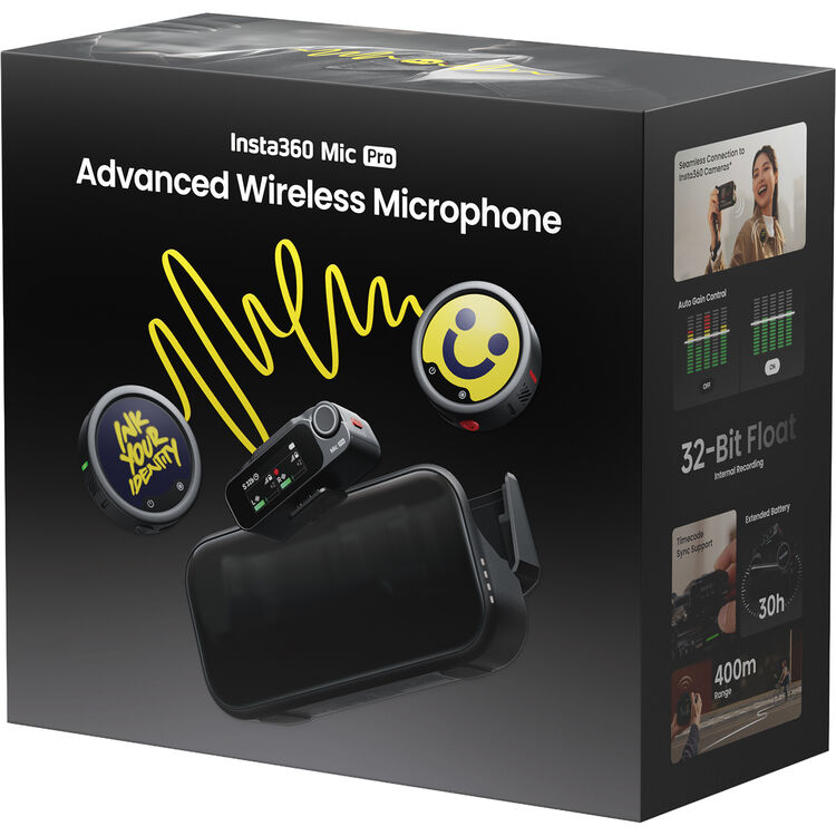 insta360 Mic Pro Advanced Wireless Microphone 2 TX + 1 RX 6942590200771 – Prix