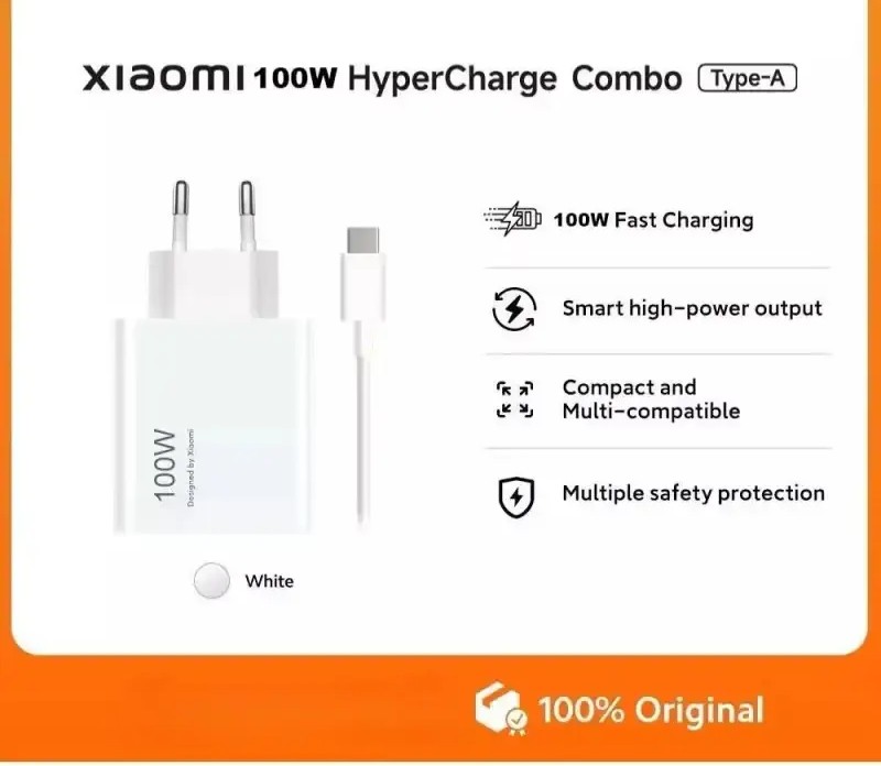 Chargeur Xiaomi 100W HyperCharge Original Câble Type-C – Prix