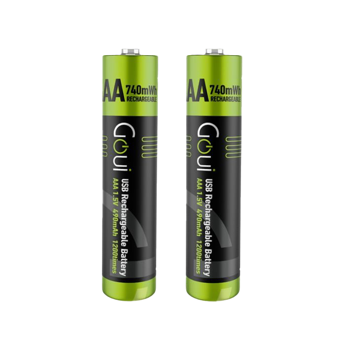 Goui Piles AAA Rechargeables (2 Pièces) – Noires