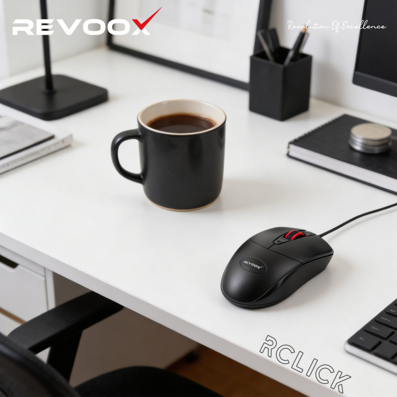 REVOOX Wired Mouse RCLICK RM-W100 – Prix