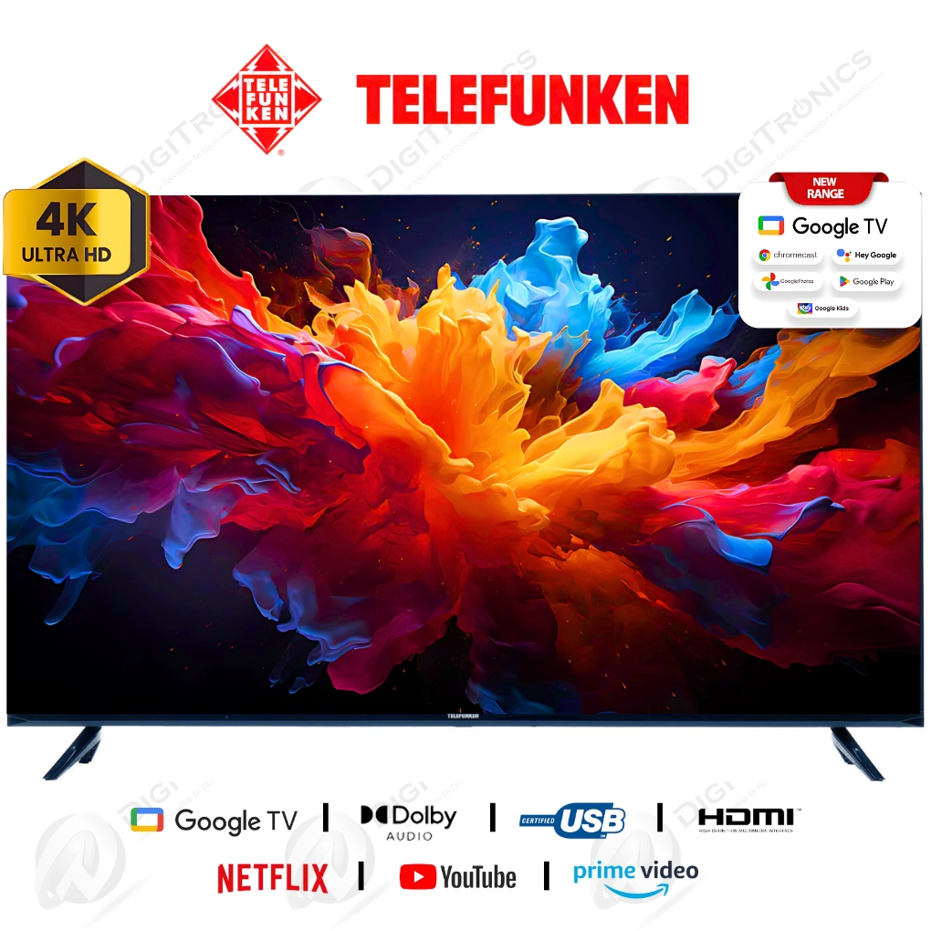 Telefunken 43 Smart Google TV UHD 4K - Nouveau Model